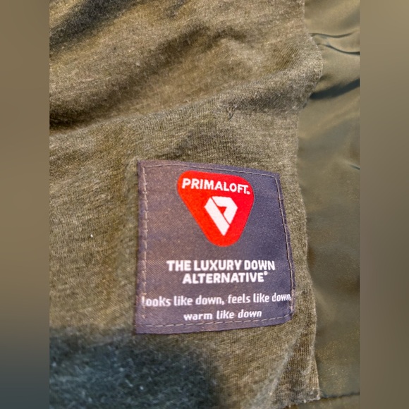 Gap Primaloft Puffer Vest Womens XL Olive Green Hooded Winter Vest Non-down - Picture 7 of 10